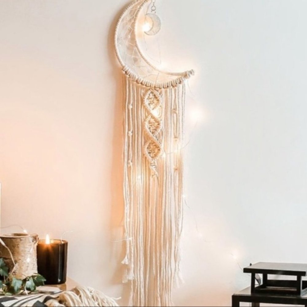 Celestial Dream Catchers Cream Macramé - Picture 5 of 8